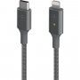 Belkin Boost Charge LED кабел с оплетка с конектори USB-C / Lightning - 1,2m - сребърен