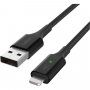 BELKIN Boost Charge LED cплетен кабел за пренос на данни и зареждане USB-A 2.0 / Lightning за iPhone / iPad / iPod / AirPods - 1,2 m - черен