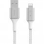 BELKIN Boost Charge LED cплетен кабел за пренос на данни и зареждане USB-A 2.0 / Lightning за iPhone / iPad / iPod / AirPods - 1,2 m - бял