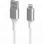 BELKIN Boost Charge LED cплетен кабел за пренос на данни и зареждане USB-A 2.0 / Lightning за iPhone / iPad / iPod / AirPods - 1,2 m - бял