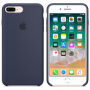 Оригинален силиконов кейс за Apple iPhone 8 Plus / 7 P - среднощно син