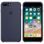 Оригинален силиконов кейс за Apple iPhone 8 Plus / 7 P - среднощно син