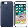 Оригинален кожен калъф за Apple iPhone 8 Plus / 7 P - полунощно синьо