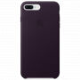 Оригинален кожен калъф за Apple iPhone 8 Plus / 7 P - лилаво