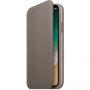 Оригинален кожен калъф Folio за Apple iPhone XS / iPhone X - цвят дим