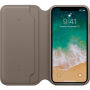 Оригинален кожен калъф Folio за Apple iPhone XS / iPhone X - цвят дим