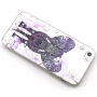 Кейс с диамантен релеф за Apple iPhone 5 / 5S / SE (2016) - Слон и цветя