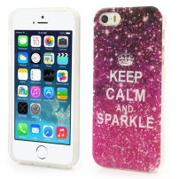 Елегантен кейс за Apple iPhone 5 / 5S / SE (2016) - Keep Calm and Sparkle