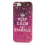 Елегантен кейс за Apple iPhone 5 / 5S / SE (2016) - Keep Calm and Sparkle