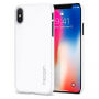 Spigen изключително тънък устойчив кейс за Apple iPhone XS / iPhone X - бял