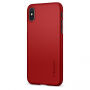 Spigen изключително тънък устойчив кейс за Apple iPhone XS / iPhone X - червен