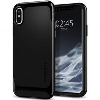 Spigen Neo първокачествен защитен кейс за Apple iPhone XS / iPhone X - лъскаво черен