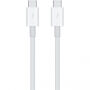Оригинален Apple Thunderbolt 3 (USB-C / USB-C) за iPhone / iPad / MacBook / AirPods - 0,8 m - бял