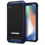 Spigen Signature защитен кейс от пластмаса и поликарбонат за Apple iPhone XS / iPhone X - син