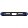 Spigen Signature защитен кейс от пластмаса и поликарбонат за Apple iPhone XS / iPhone X - син