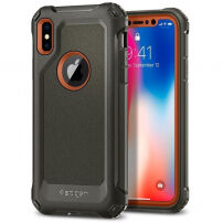 Spigen Armor изключително устойчив защитен кейс с подсилени ъгли за Apple iPhone XS / iPhone X - зелен