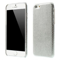 Калъф с мотива на гущерова кожа за Apple iPhone 6 / 6S - сребърен