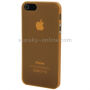 Ултра тънък (0,3 mm) полупрозрачен матов кейс за iPhone 5 / 5S / SE (2016) - оранжев