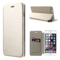 Отварящ се / флип кожен калъф за Apple iPhone 6 / 6S - Champagne