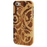 Дървен калъф за Apple iPhone 5 - стиймпънк