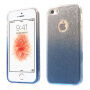 3в1 блестящ калъф за iPhone 5 / 5S / SE (2016) – син