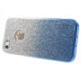 3в1 блестящ калъф за iPhone 5 / 5S / SE (2016) – син