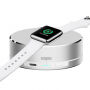 3 в 1 външна батерия, поставка за зареждане и калъфче за Apple Watch – сребърна