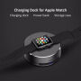 3в1 външна батерия, поставка за зареждане и калъфче за Apple Watch - 1 500 mAh - черна