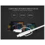 MCDODO USB кабел с lightning / micro USB / USB-C конектори за Apple iPhone - 1m - бял