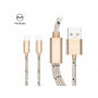 MCDODO USB кабел с два lightning конектора за Apple iPhone - 1m - златен