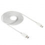 Kабел за зареждане и пренос на данни USB-C / USB-C за iPhone / iPad / MacBook / AirPods - 2 m - бял