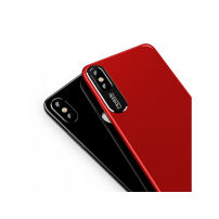 MCDODO защитен кейс с алуминиев слой за защита на камерата за Apple iPhone XS / iPhone X - червен