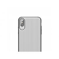 MCDODO защитен кейс с пластичен мотив за Apple iPhone XS / iPhone X - сребърен