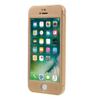 Закален калъф за целият телефон включително защитно стъкло за iPhone SE (2016) / 5S / 5 - златен