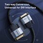 Baseus cплетен кабел за свързване от DVI male / DVI male - 1 m - черен