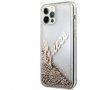 Guess Liquid Glitter Vintage кейс за iPhone 12 Pro Max - златен