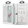 Guess Vintage Script силиконов кейс за iPhone 12 Pro Max - цвят мента