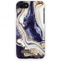 iDeal Of Sweden кейс Golden Indigo Marble за iPhone 6/6S/7/8/SE (2020) - синьо-златен