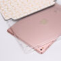 Защитен кейс / калъф с функция за сън / събуждане и стойка за Apple iPad Pro 9,7" / Air 2 - бял със златно-розов мотив