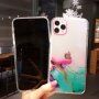 Удароустойчив прозрачен кейс с мраморен мотив за iPhone 12 Pro Max - син