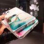 Удароустойчив прозрачен кейс с мраморен мотив за iPhone 12 Pro Max - син