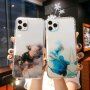 Удароустойчив прозрачен кейс с мраморен мотив за iPhone 12 Pro Max - тъмнолилав