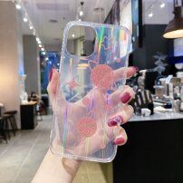 Мек променлив кейс с розови звезди и планети за iPhone 11 Pro - прозрачно