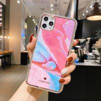 Удароустойчив защитен кейс абстрактна картина за iPhone 12 Pro Max - розово - син