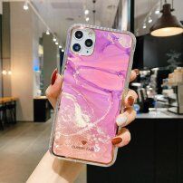 Удароустойчив защитен кейс абстрактна картина за iPhone 12 Pro Max - лилаво - розов