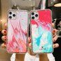 Удароустойчив защитен кейс абстрактна картина за iPhone 11 - червено - син