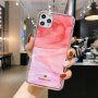 Удароустойчив защитен кейс абстрактна картина за iPhone 11 - червено - розов