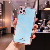 Удароустойчив кейс с мраморен мотив за iPhone 12 Pro Max - светлосин