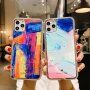 Удароустойчив защитен кейс абстрактна картина за iPhone 12 Pro Max - син