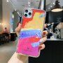 Удароустойчив защитен кейс абстрактна картина за iPhone 11 - жълто - цвят фуксия